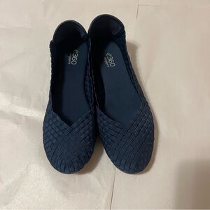 SoldEasy Spirit Dark Blue Woven Loafers e 360